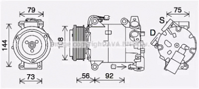 AVA QUALITY COOLING fdk636 -  Компрессор, кондиционер